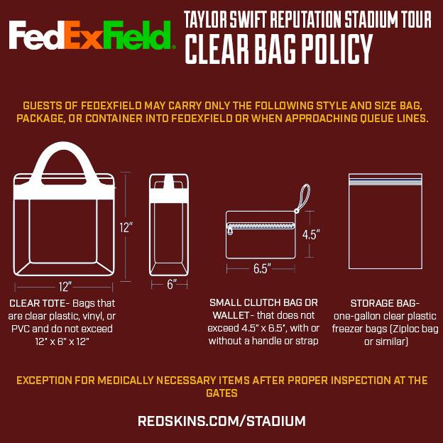 Acrisure stadium clear bag policy for Taylor Swift concert