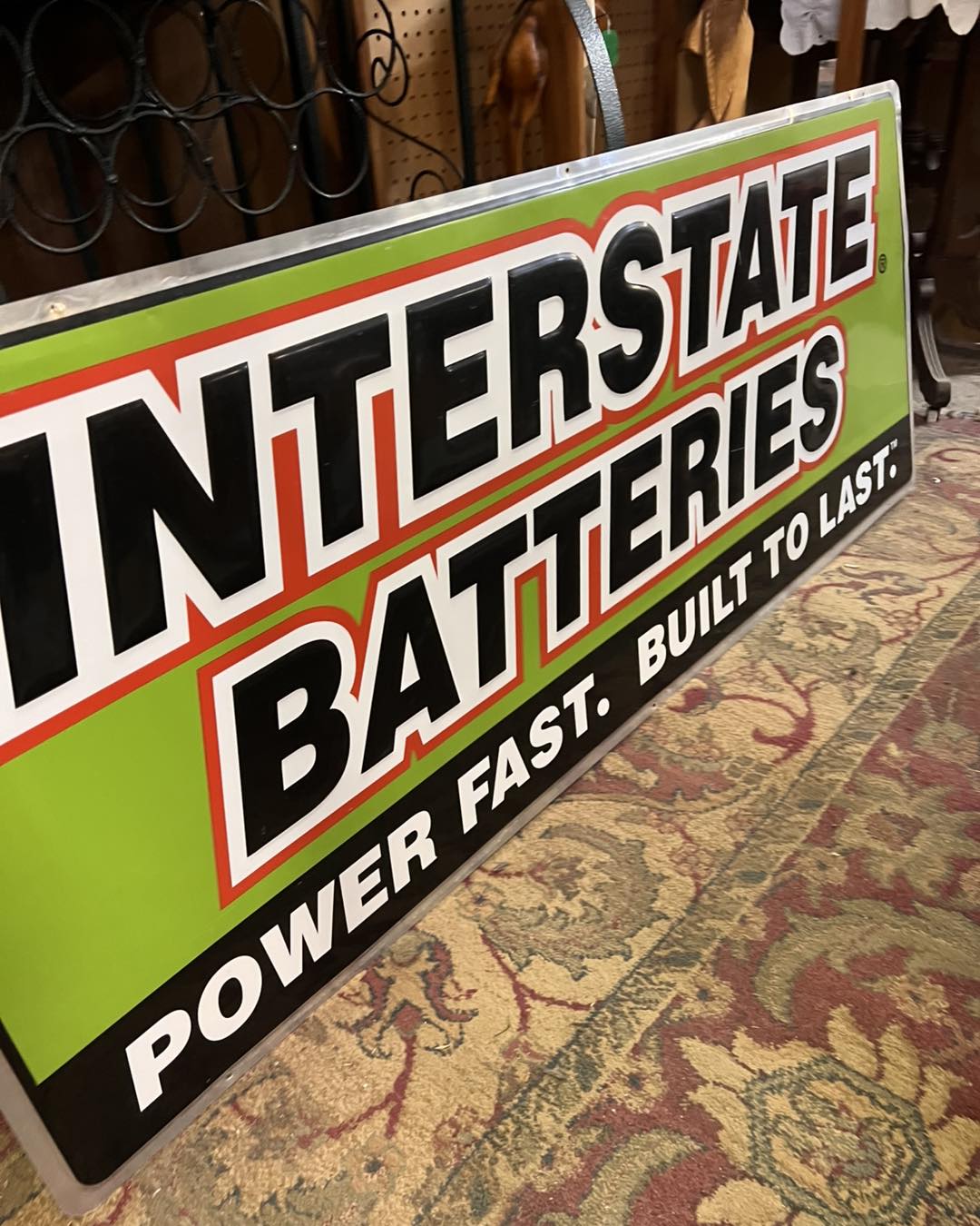 Vintage Interstate Batteries metal sign for sale