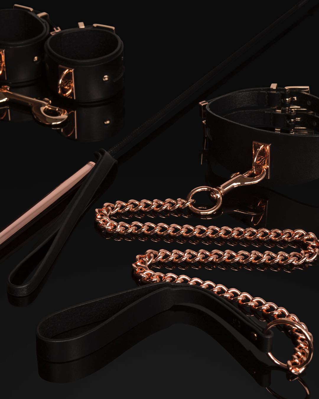 Kit Manchettes Bondage Rose Mat Honey Birdette Kukuro Blush - Édition Limitée - Taille Unique Neuve