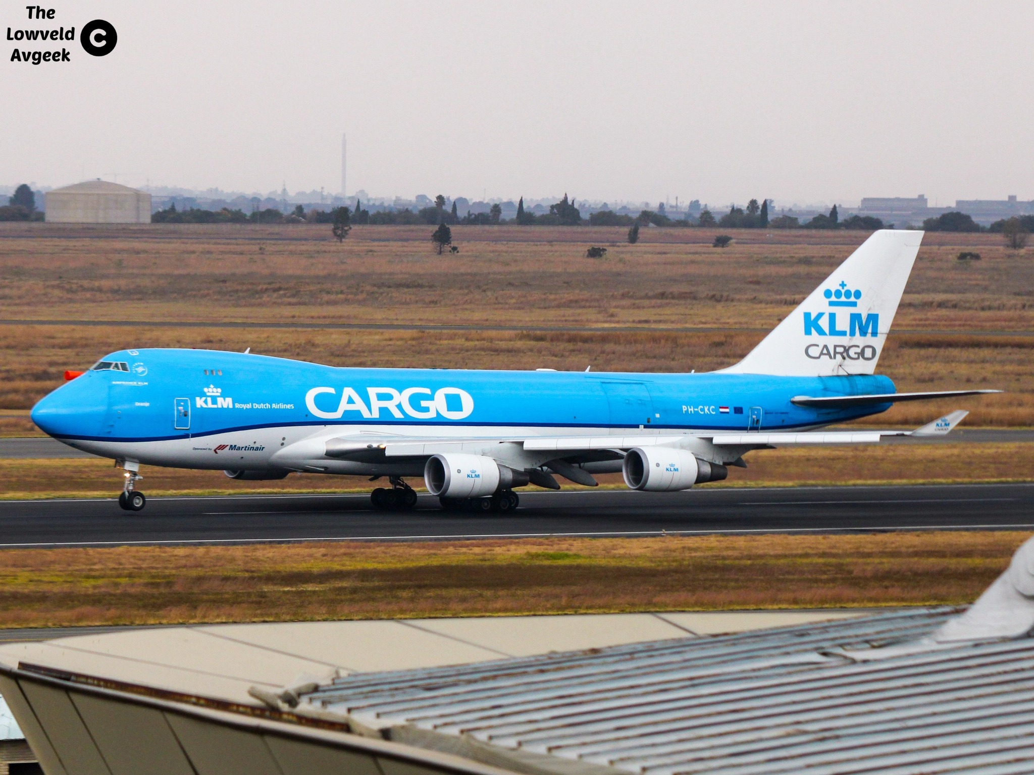 KLM cargo Boeing 747 freighter takes off