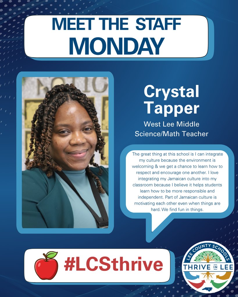 Lee - COMMUNITY & SUPPORT AT WLMS When international teacher Crystal ...