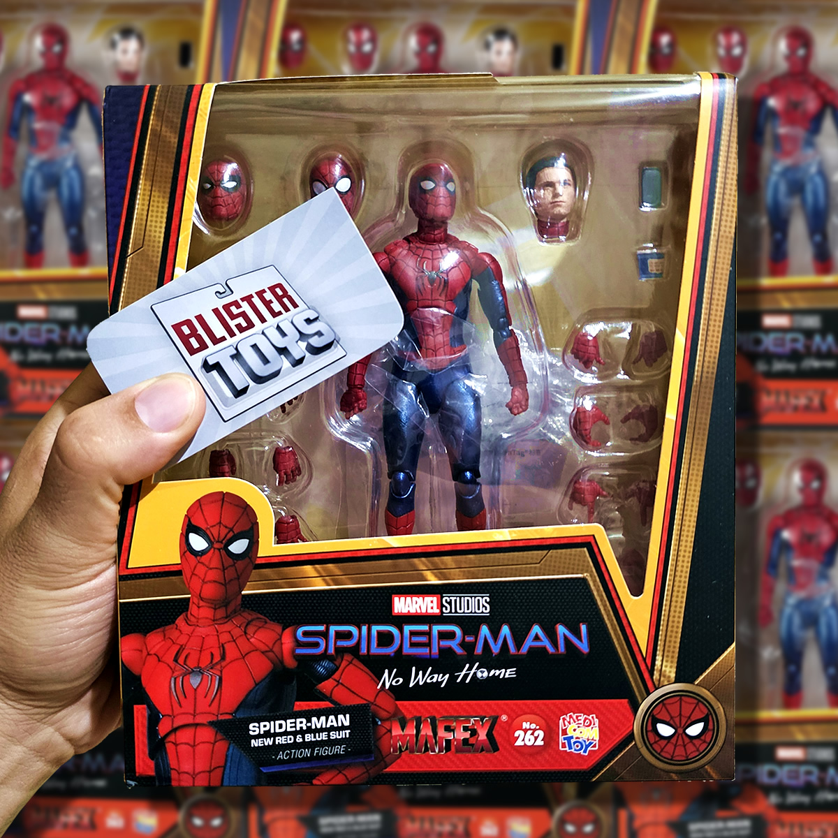 Spider-Man New Red and Blue Suit #262 Mafex já disponível! Figura 