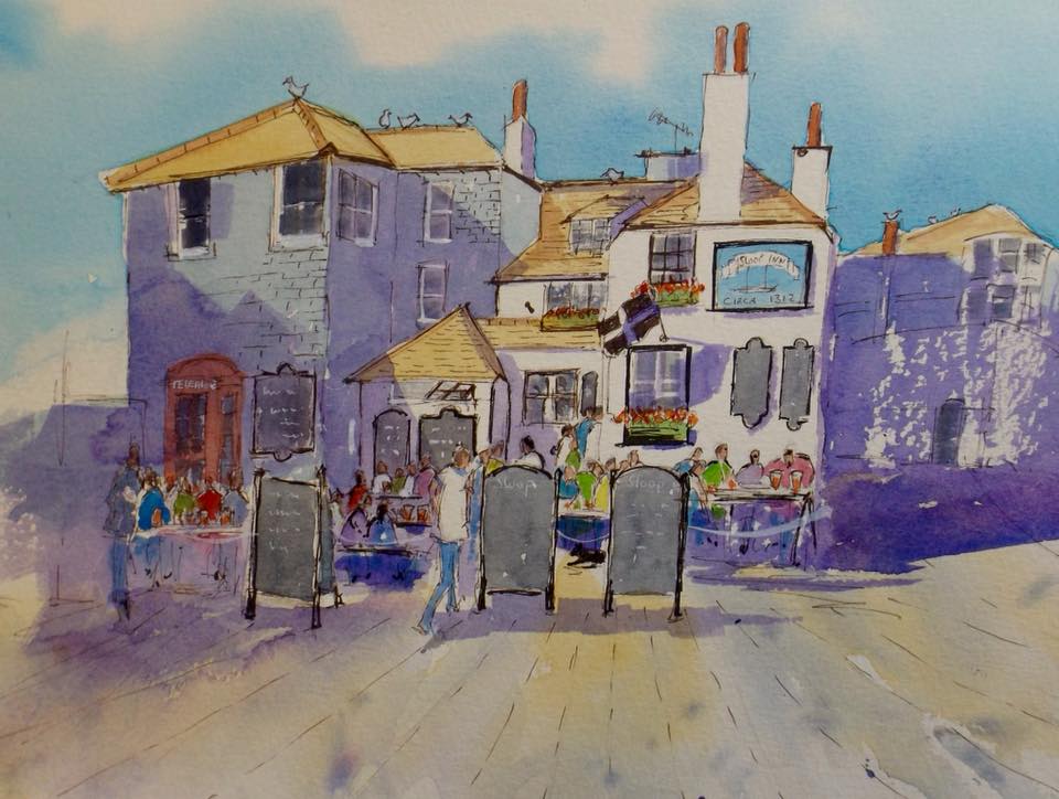Sloop Inn, st Ives - The Art of Kay Le Poidevin