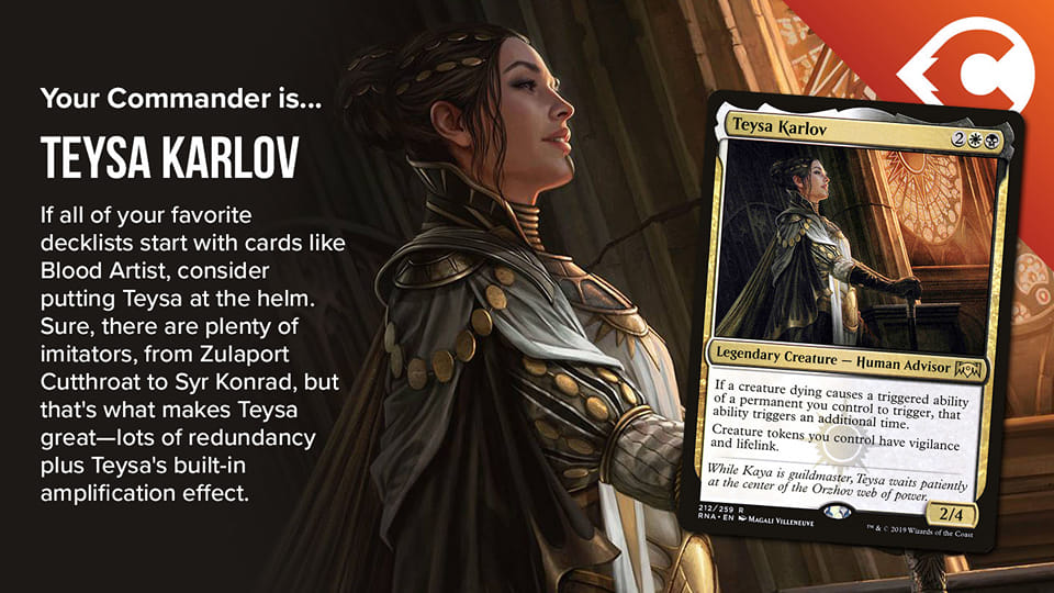mtg teysa karlov commander deck Aristocrats Tokens Reanimator Orzhov C  Gray Gauntlet Games This is very potent and gives us a lot of influence on the game Commander Series #3: Enemy -