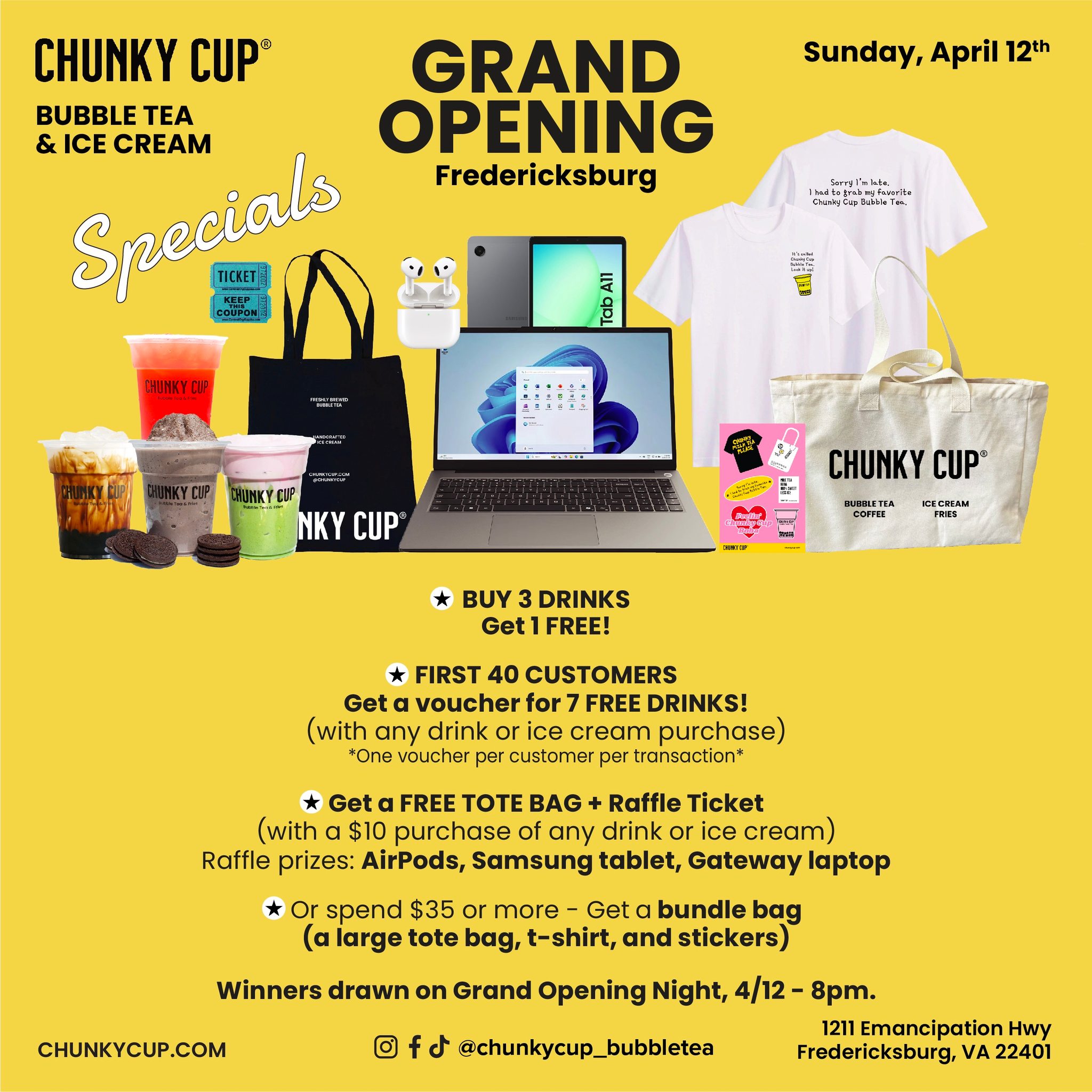 Chunky Cup Fredericksburg Grand Opening