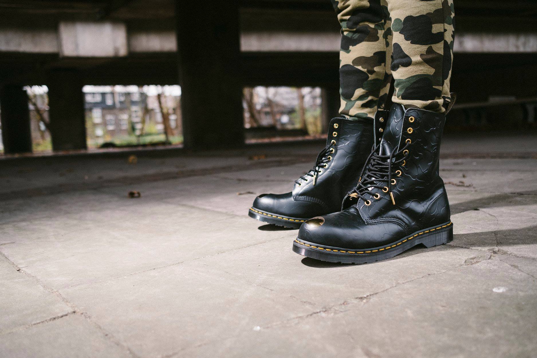 DR. MARTENS X BAPE: We've teamed up with Japanese streetwear brand