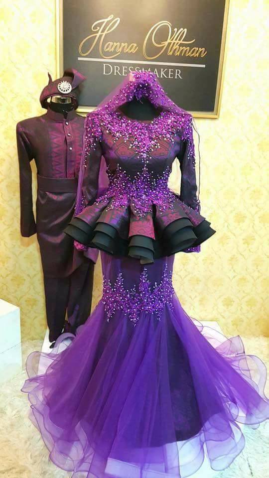 Tular Kini Koleksi Baju Pengantin Berwarna Purple Facebook