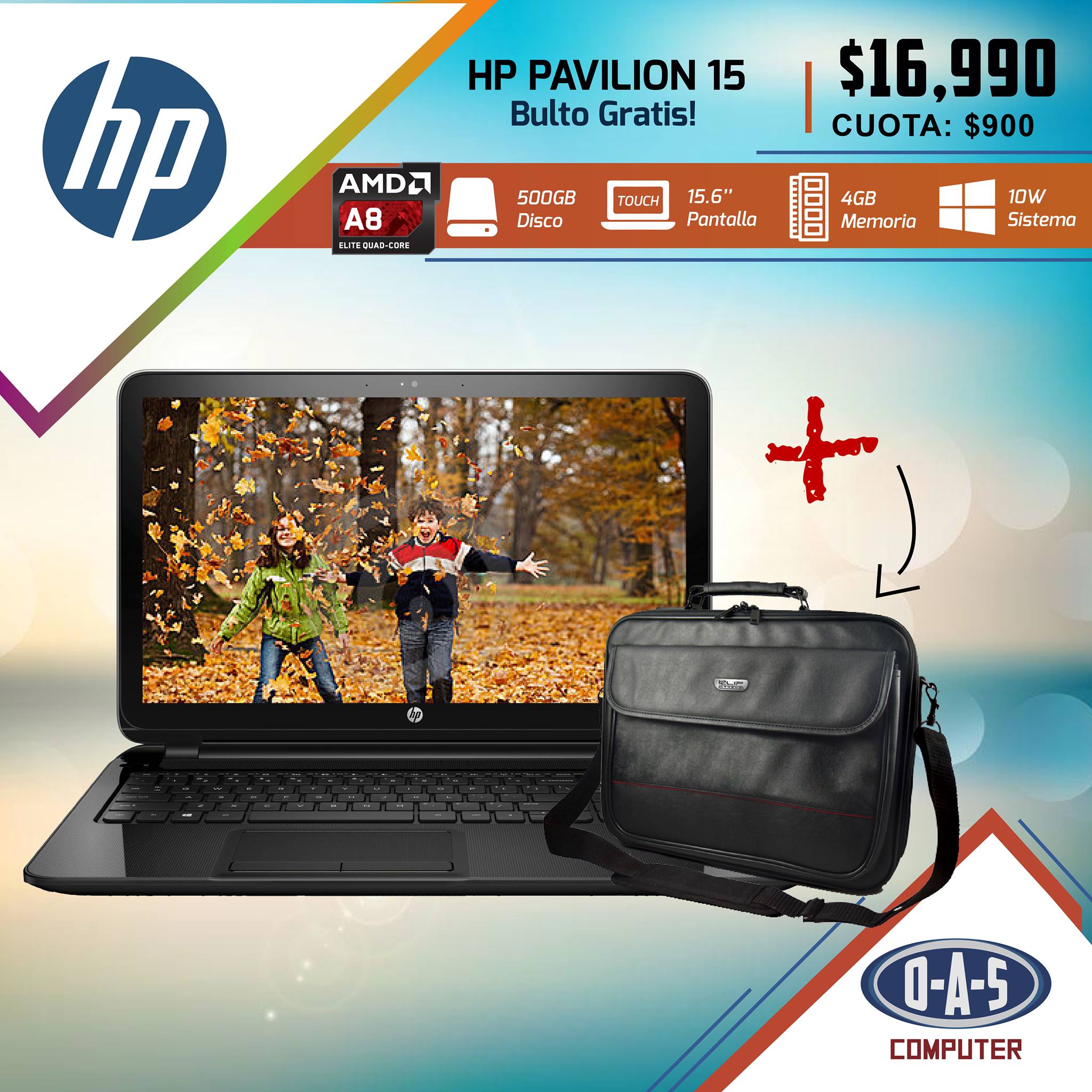 OAS Computer - Aprovecha nuestras nuevas ofertas Laptop HP Pavilion 15 ...