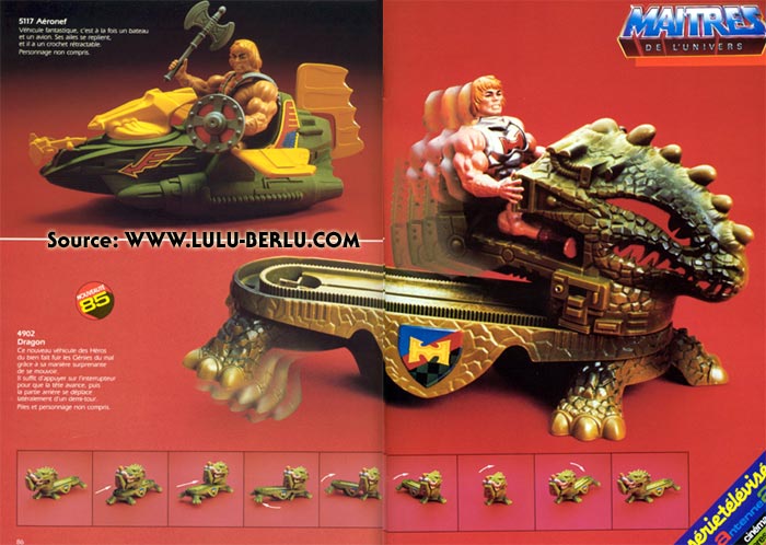 ★ Dragon Load　1985年アメリカ製　ビンテージメタルフィギュア Dragon Walker and Wind Raider (prototype). Mattel France, 1985