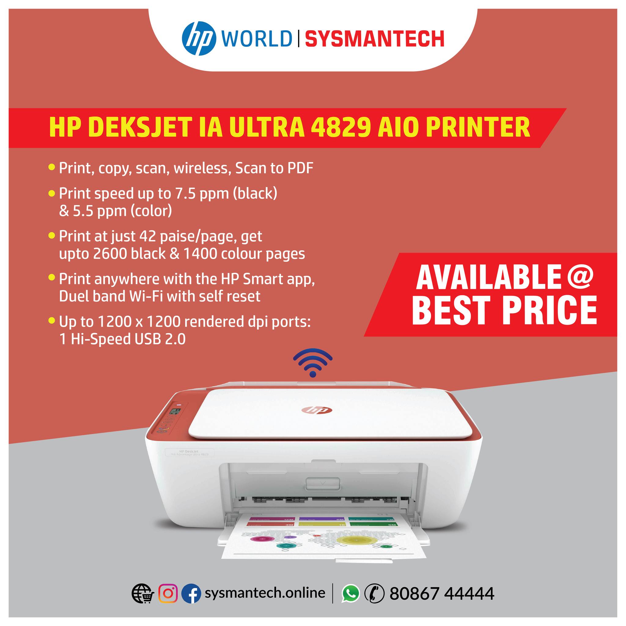 HP DeskJet Ink Advantage Ultra 4829... - HP World Thodupuzha