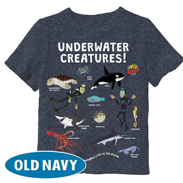 Generic Vintage Printed Wild Kratts T-Shirt For Kids - 100% Cotton Boys & Girls Casual Top