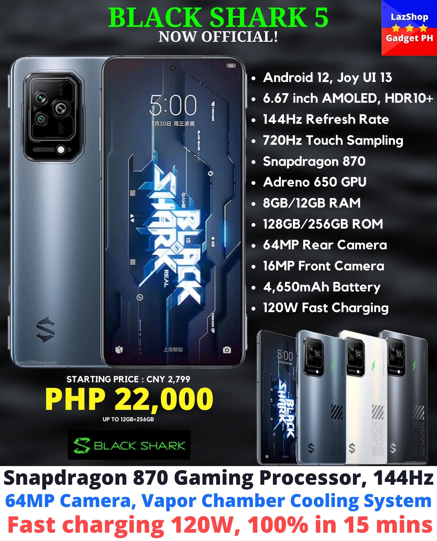 Black Shark 5 Pro | Black Shark 5 RS | Black Shark 5 Global Launch 