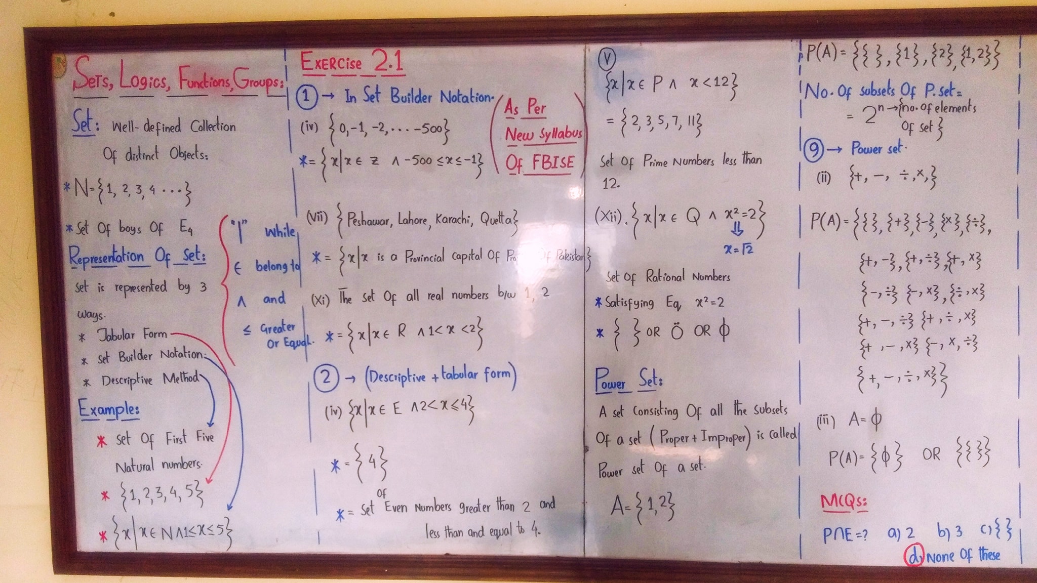 Chapter 2 Sets and Functions First... - MATH BY TAHIR RAFIQ | Facebook