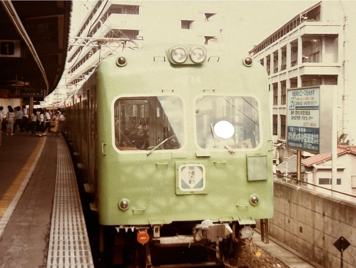 グリーンの京王線電車 最後の活躍 昭和58年（1983年）頃 笹塚にて