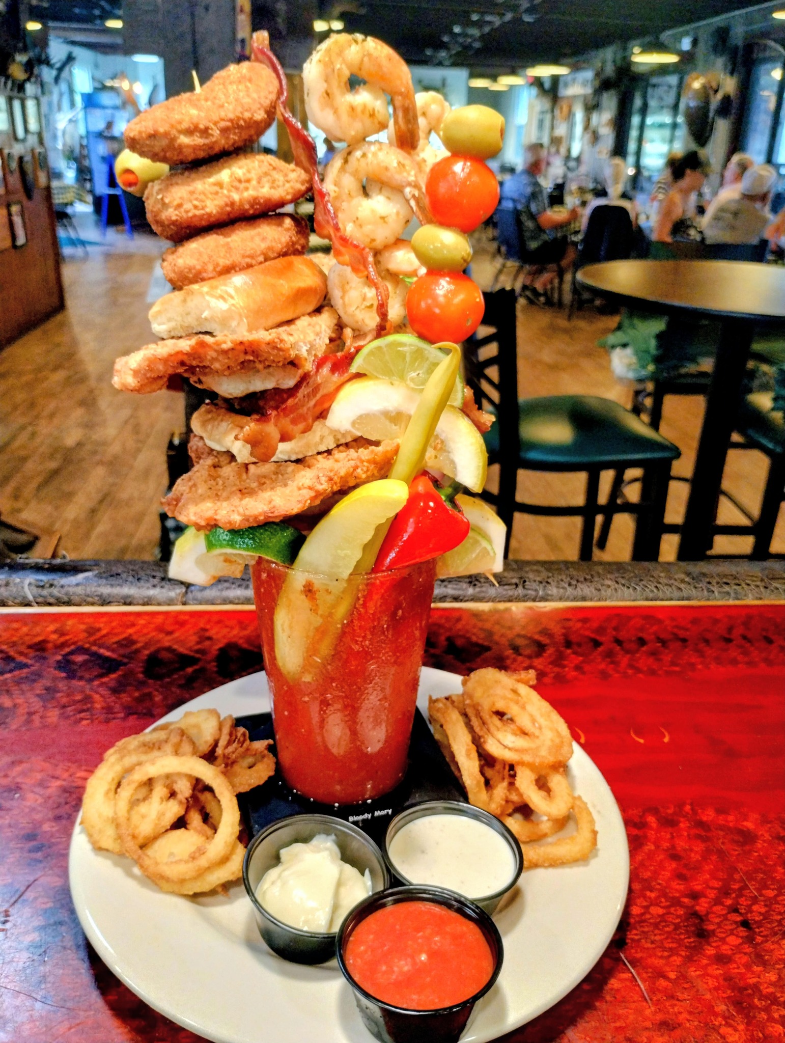 Deluxe Bloody Mary at Linger Lodge Restaurant