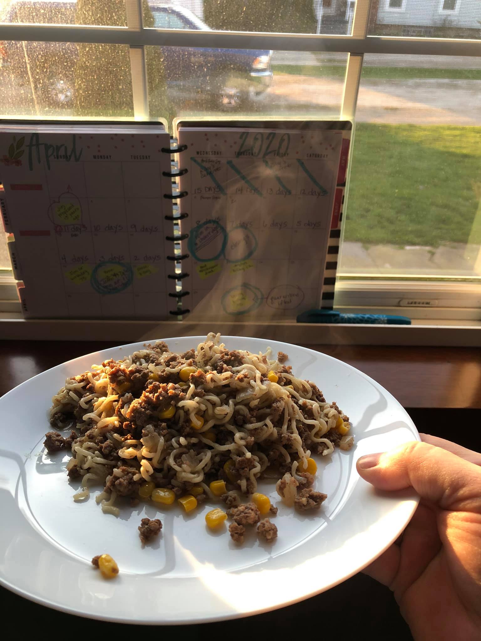 Ghetto helper recipe with ground beef and Ramon noodles