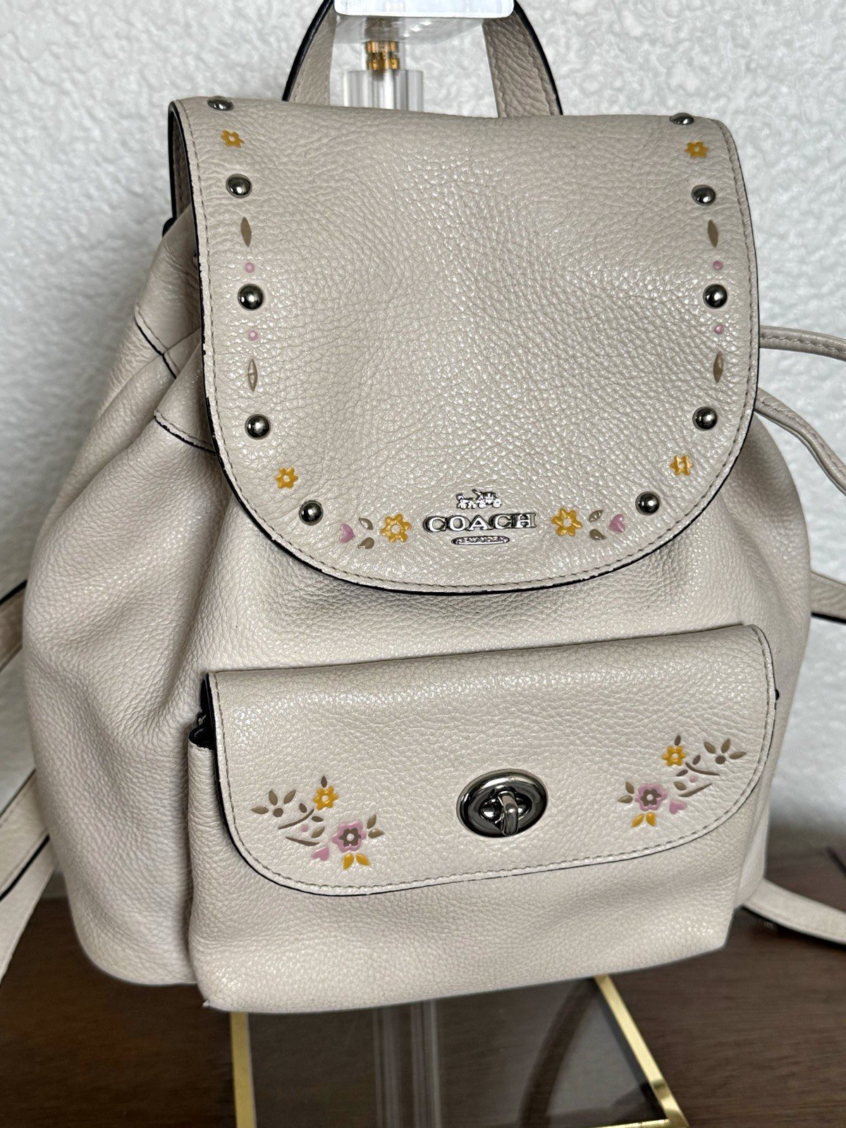 coach billie backpack mini Small Black Size 20x8x21  Bagloverz Caroline cell phone Coach Mini Billie Backpack With