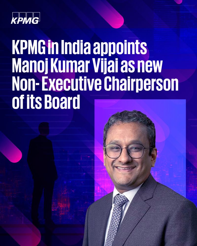 KPMG - We’re pleased to announce the appointment of Manoj Kumar Vijai ...