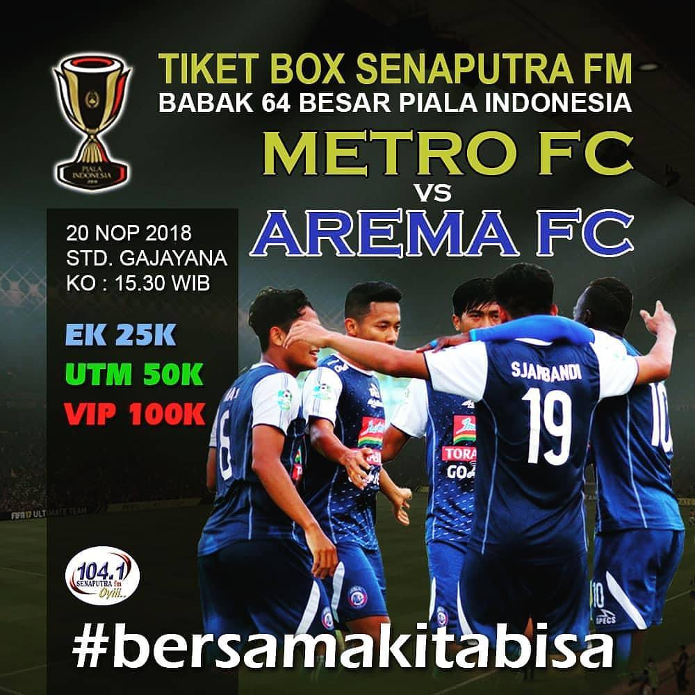 News Arema INFO TIKET PIALA INDONESIA Persekam Metro Facebook