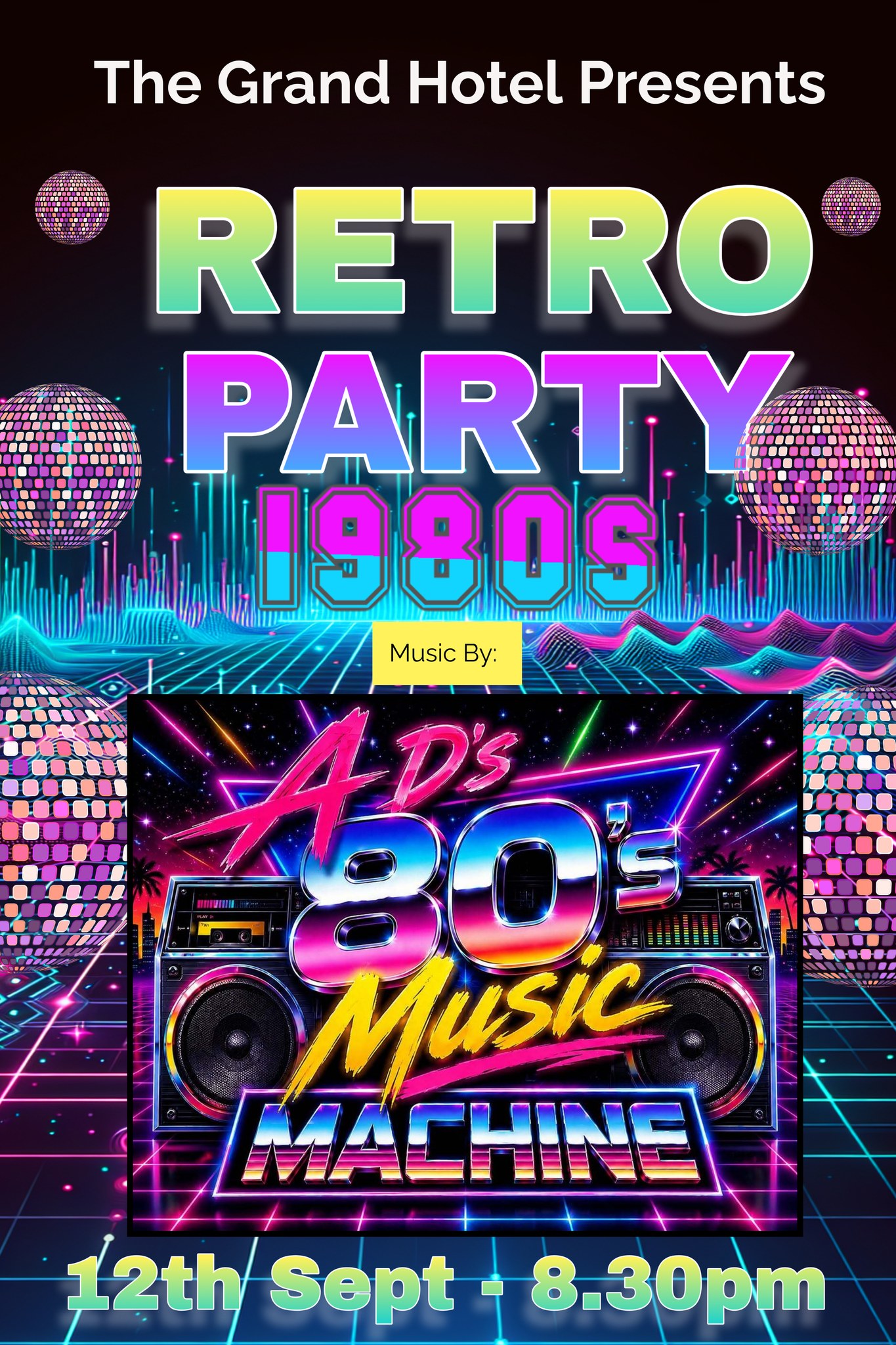 80s Retro Night at The Grand Hotel Wellington this Saturday