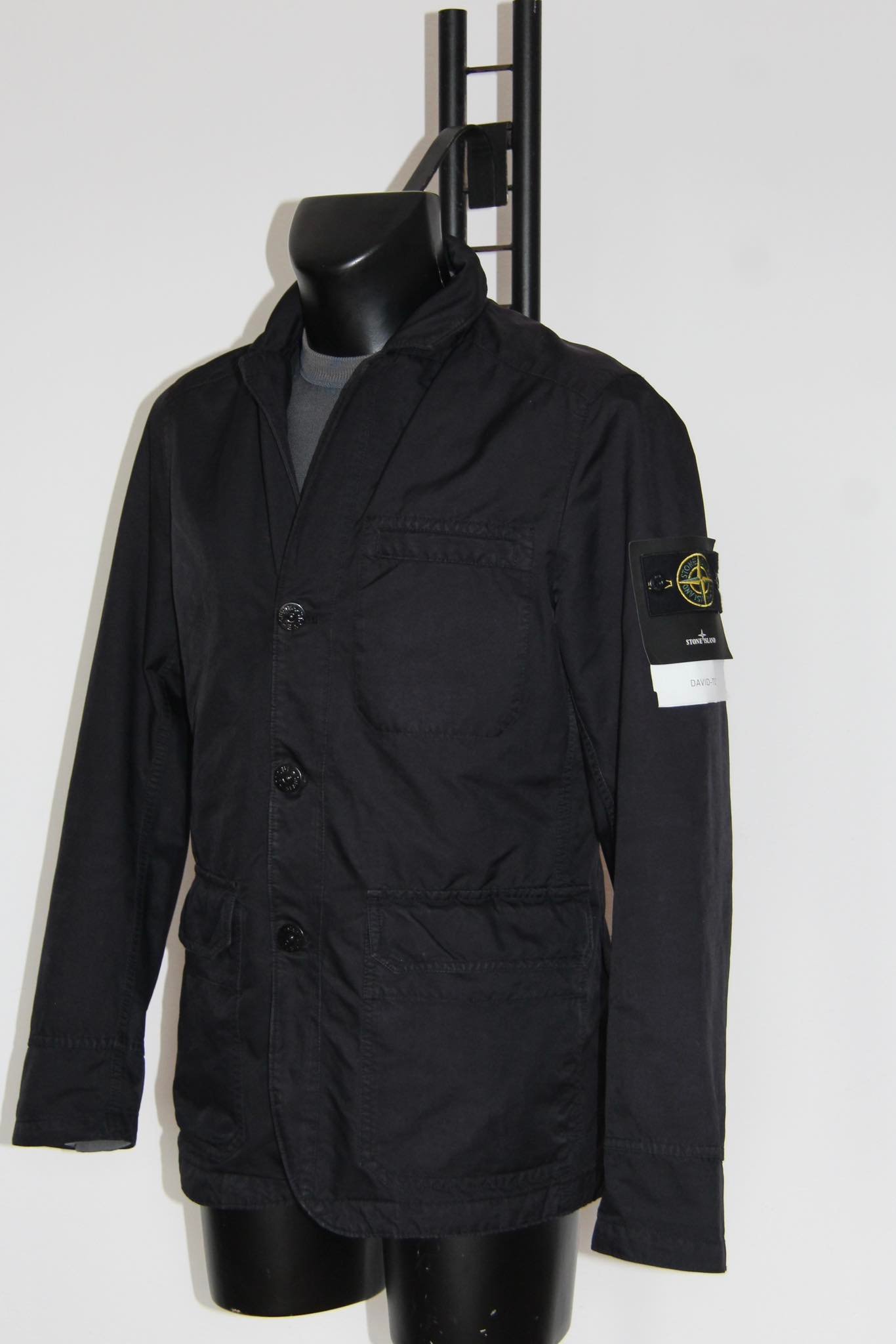 Stone Island David-TC black coat for sale