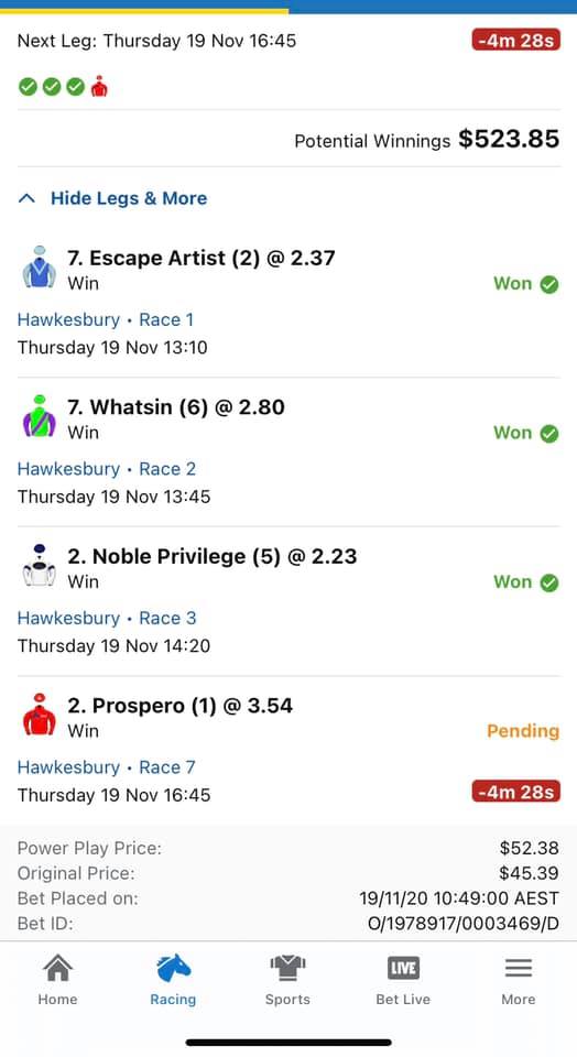 Punters Prestige Elite racing tips