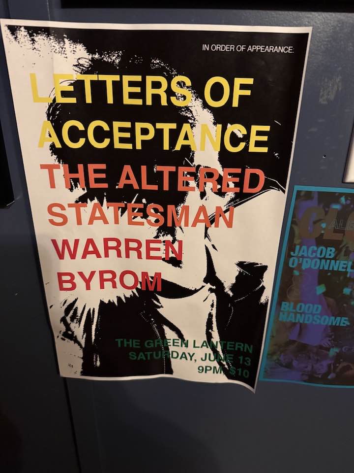 Letters of Acceptance — The Green Lantern Bar, 2026-06-13