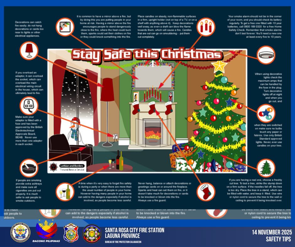 Bfp SantaRosa - 14 November 2025 | Safety Tips Stay safe this Christmas ...