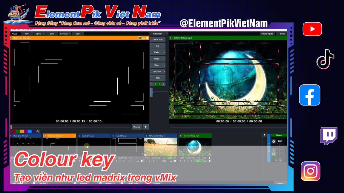 CỘNG ĐỒNG NGƯỜI DÙNG PHẦN MỀM VMIX - VIỆT NAM | Thêm một clip tạo viền ...