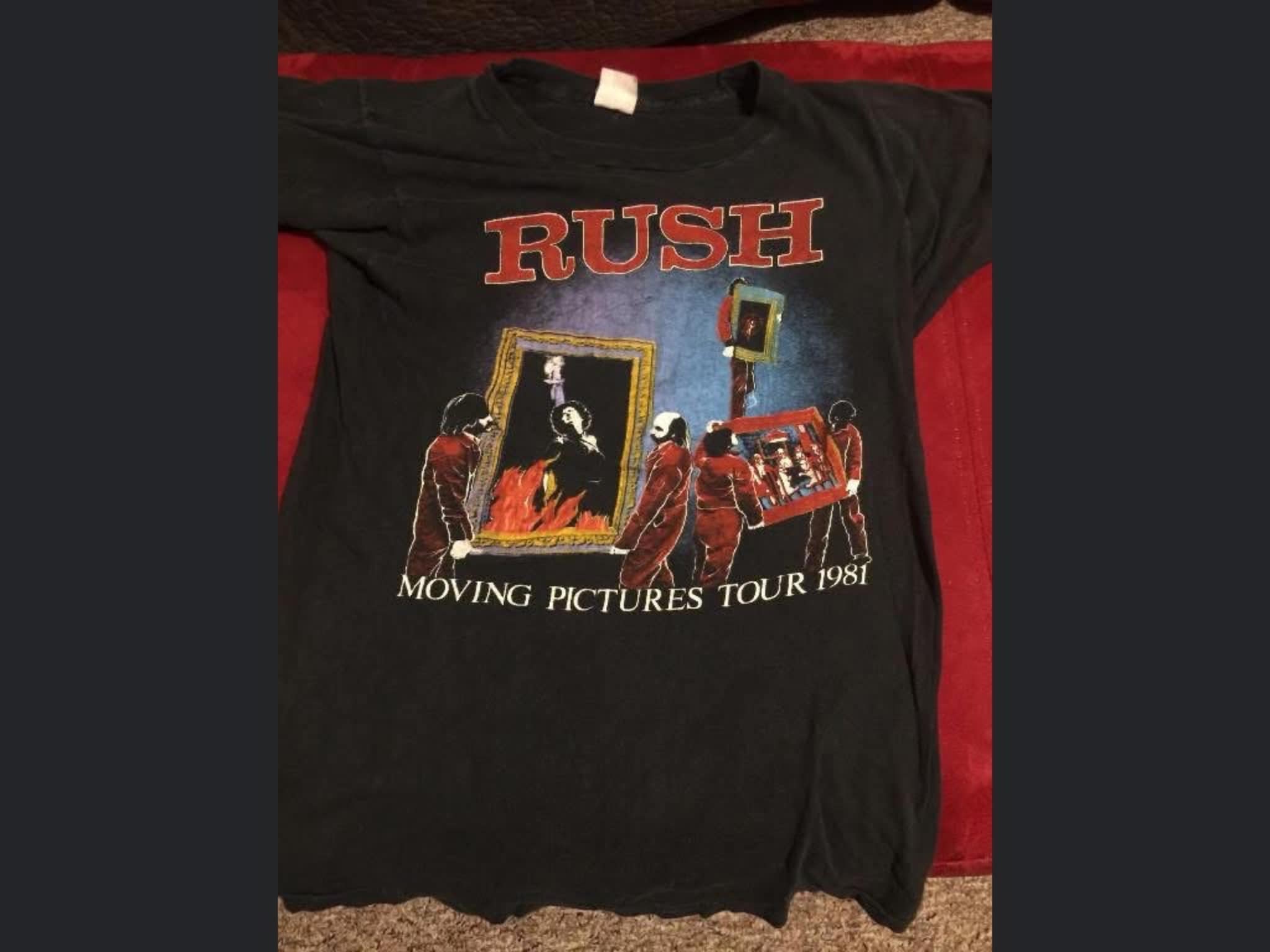 Rush Moving Pictures Tour 1981 reproduction t-shirt review