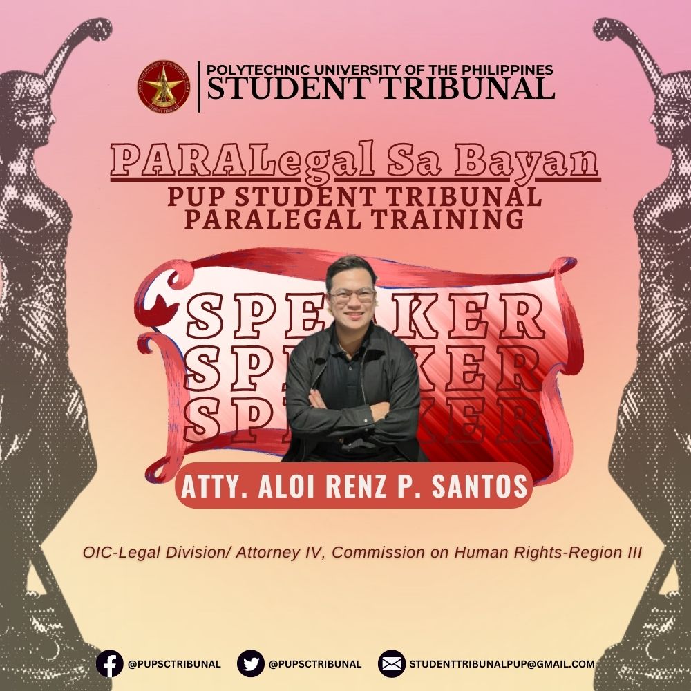 𝐅𝐈𝐑𝐒𝐓 𝐒𝐏𝐄𝐀𝐊𝐄𝐑 𝐑𝐄𝐕𝐄𝐀𝐋 👀⚖... - Student Tribunal - PUP Manila