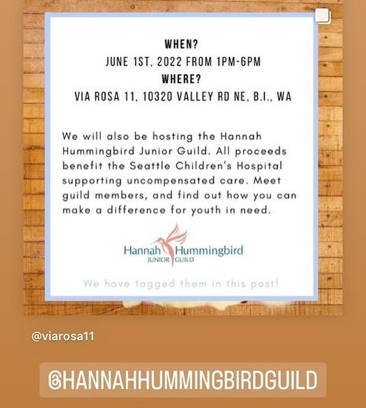 Hannah Hummingbird Junior Guild