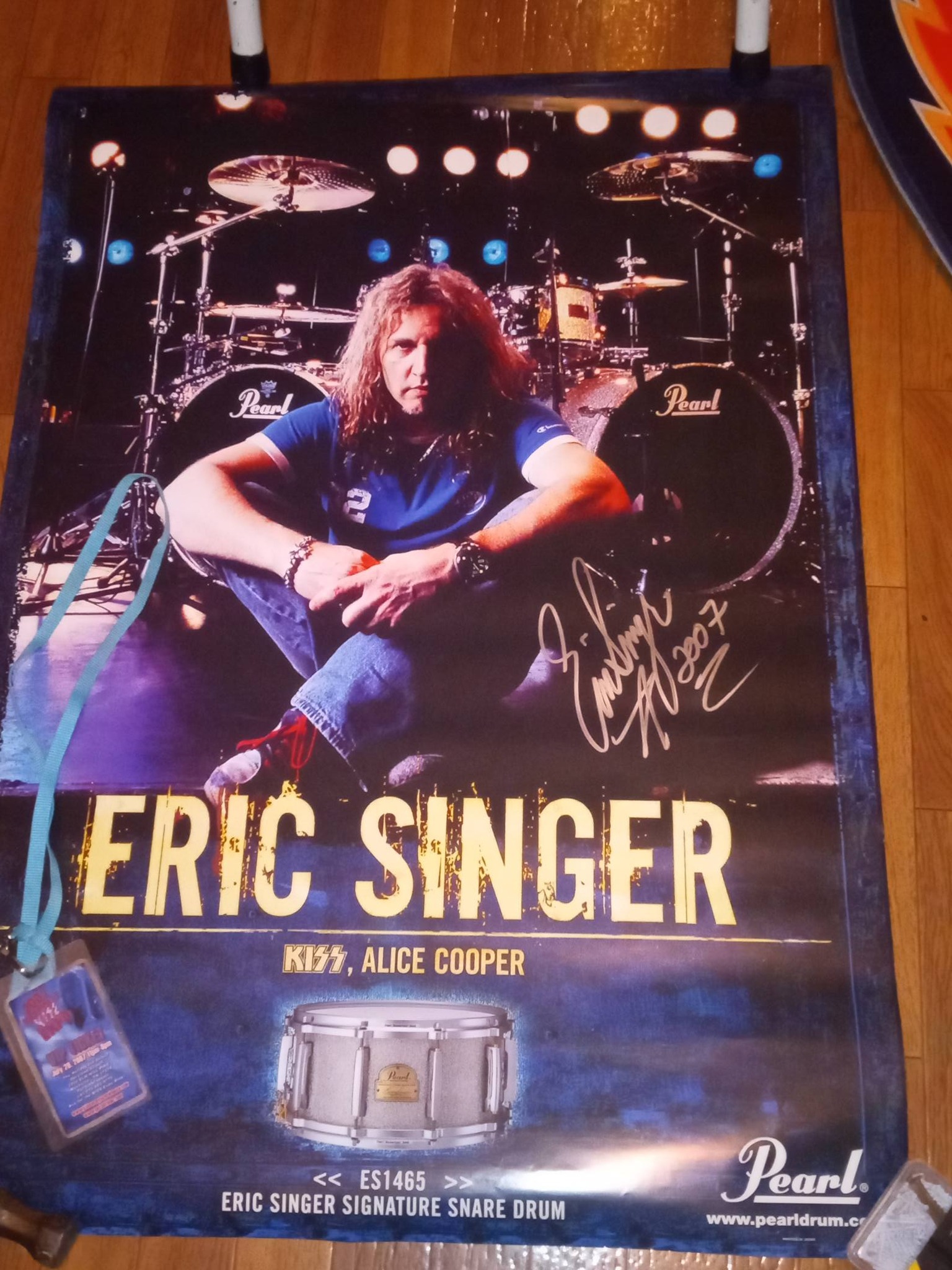 Kiss Eric Singer Signed Drum Head Autograph for Sale