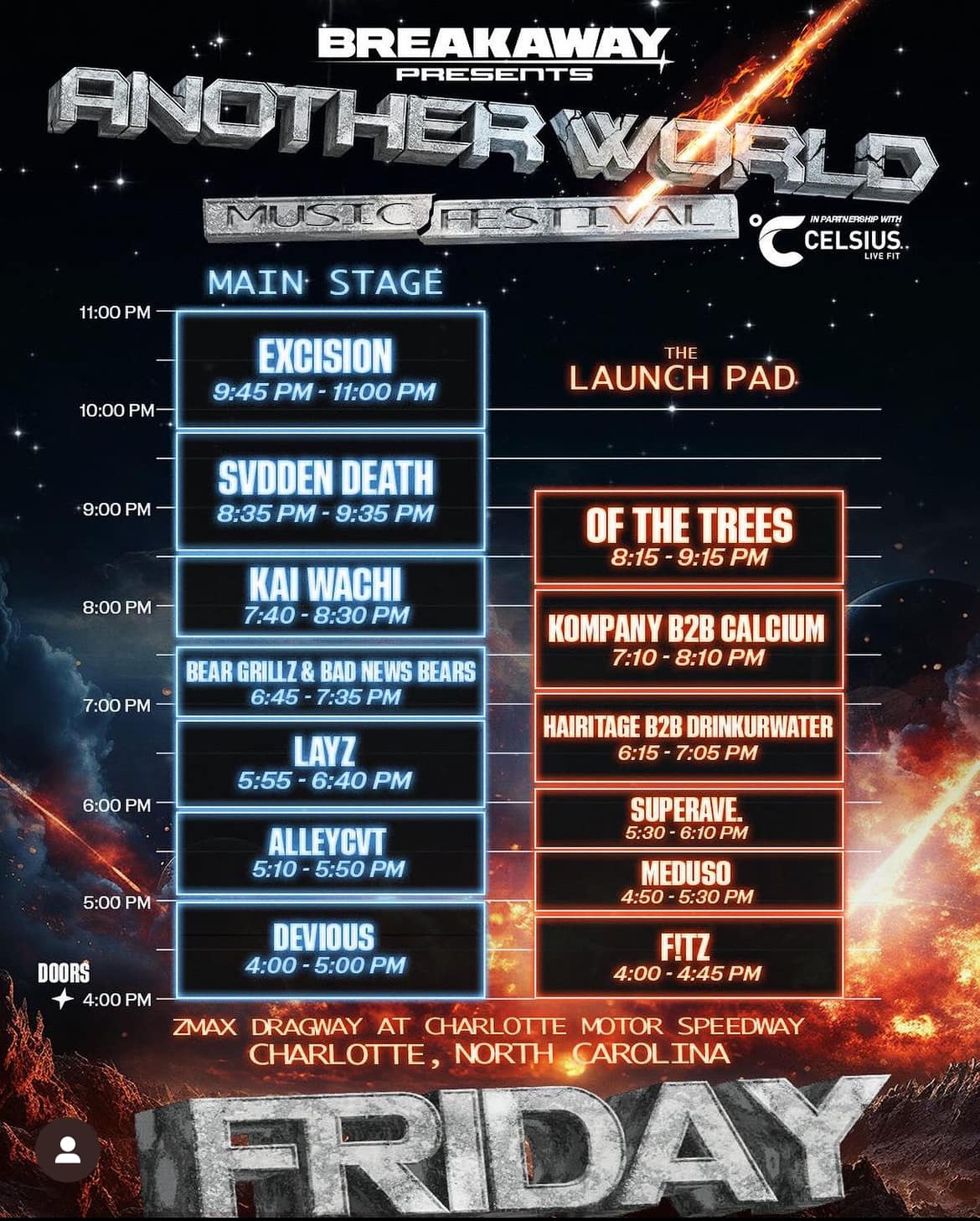 Your Breakaway Presents: Another World set times presented by
