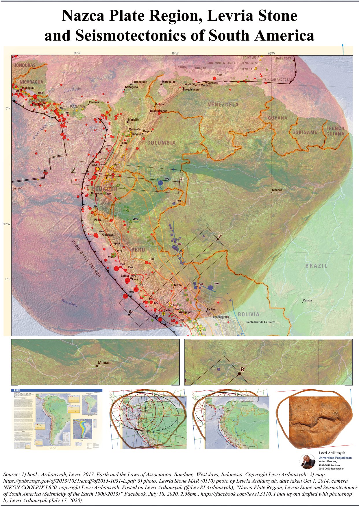 Seismic tomographic cross sections of the upper and lower mantle