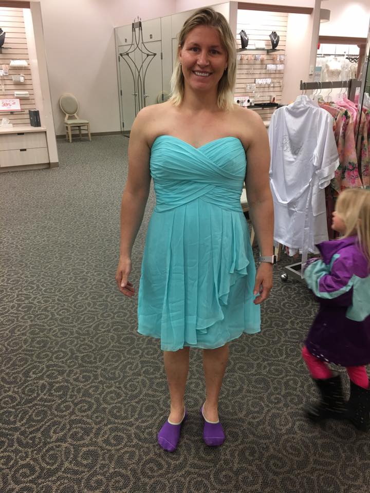 Ordered this dress May 10th two sizes too small at the time. 5 weeks later it fits. That's two sizes down! Pretty happy with my progress so far. I'd like to be