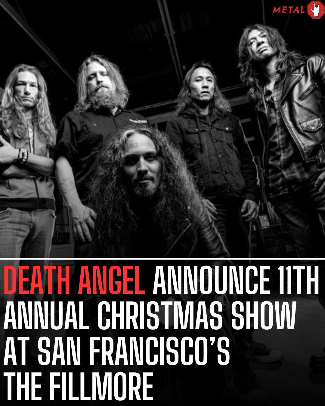 Death Angel announce 11th Christmas show at The Fillmore