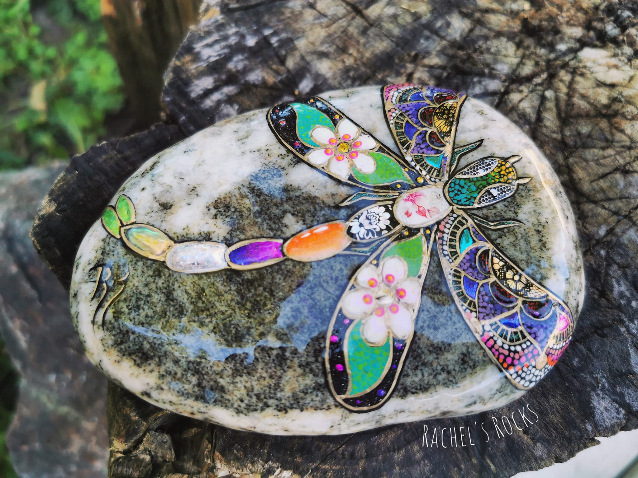Rachel's Rocks - Three zentangle dragonfly stones... | Facebook