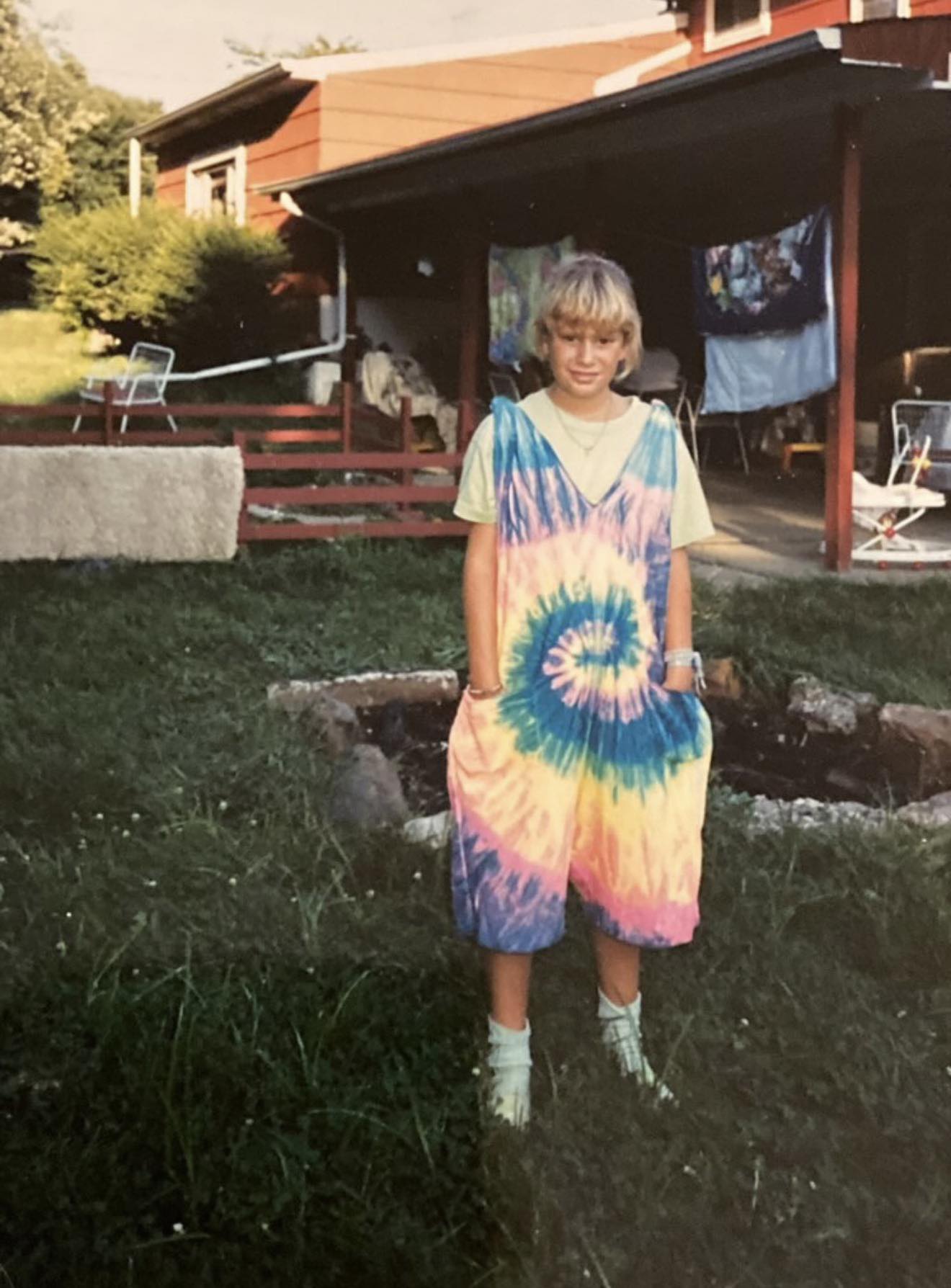 Tie-dye jumpsuits of the past