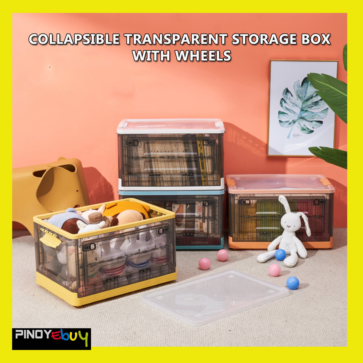 PinoyEbuy - NEW 🛒 COLLAPSIBLE TRANSPARENT STORAGE BOX WITH... | Facebook