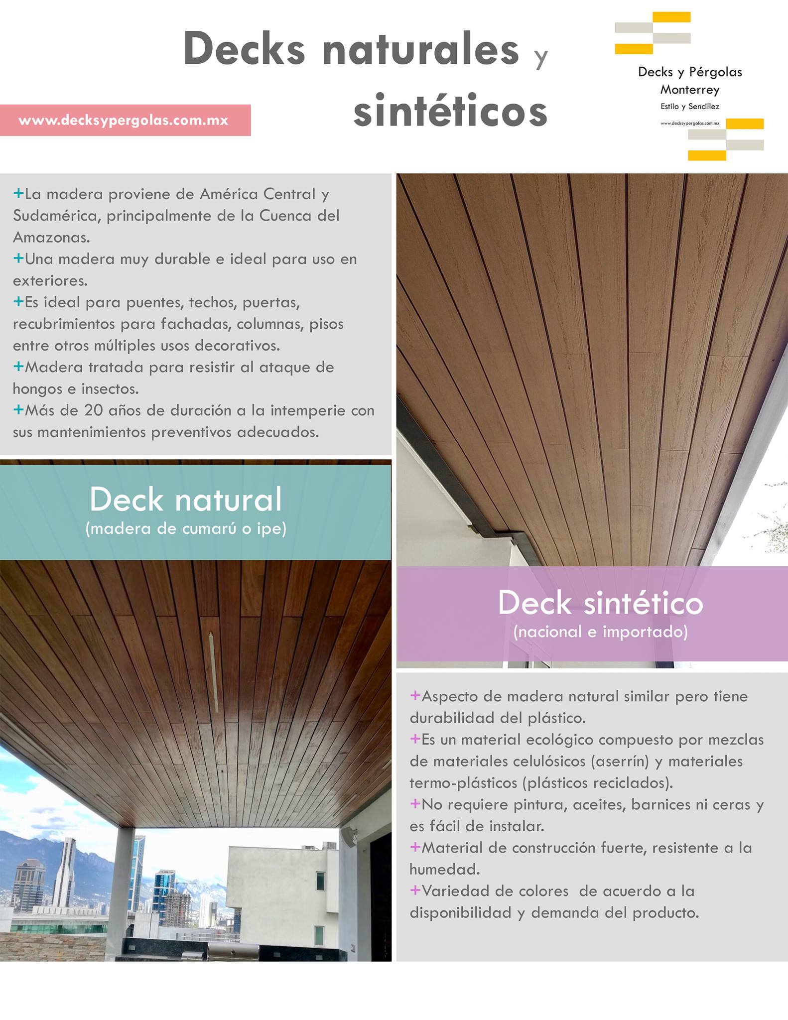 ¿Cuáles son las diferencias... - Decks y Pérgolas Monterrey
