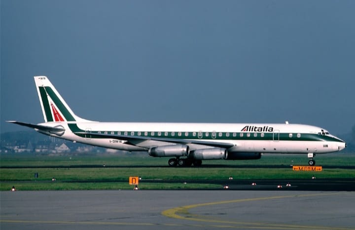Alitalia cargo system dc-8-62 photo 1973