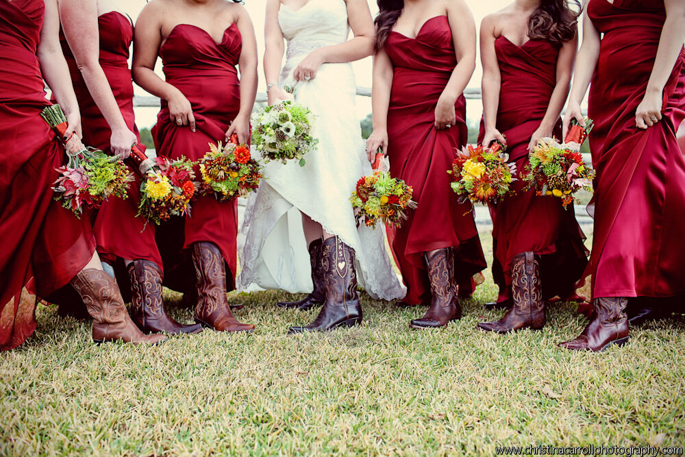 pink bridesmaid dresses with cowboy boots Old Sleeve length type:Strapless