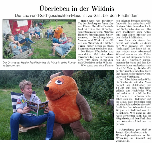 Vcp Heide Hier Kommt Die Sendung Mit Der Maus Am 03 Facebook