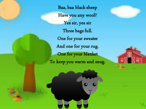 Waterford In Your Pocket Did You Know That The Nursery Rhyme Baba Black Sheep Has A Second Verse No Well Here It Is Baa Baa Black Sheep Cluck Cluck Red Hen