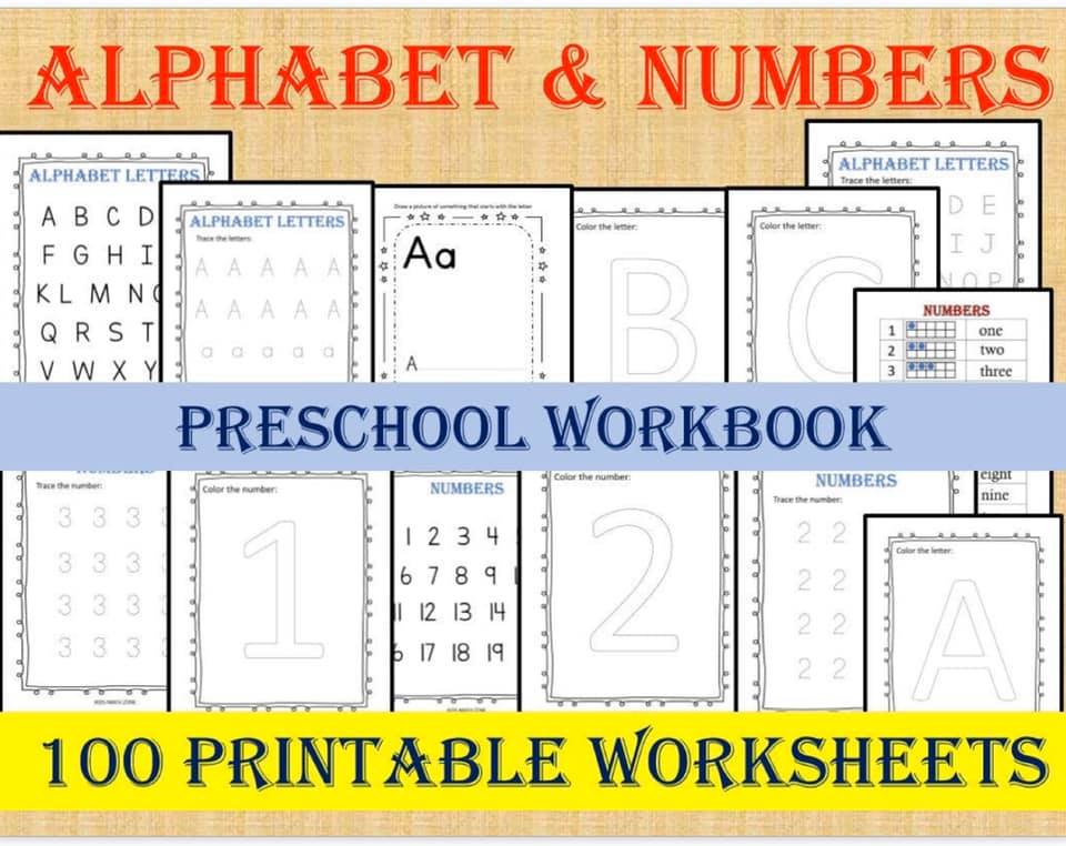 Kids Math Zone - ALPHABET & NUMBERS (100 Worksheets)... | Facebook