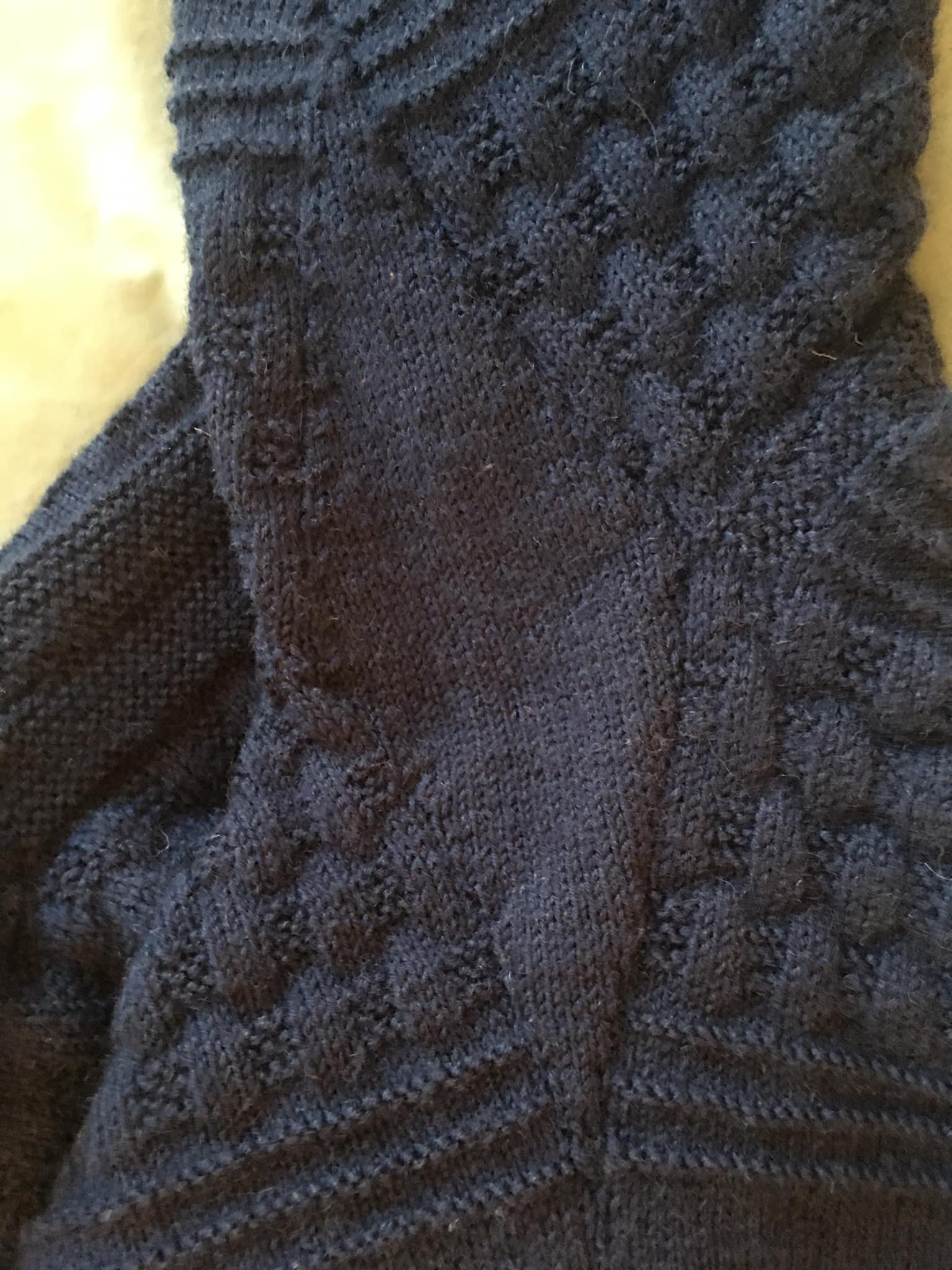 Filey Gansey made with Frangipani yarn keeps wearer warm in 