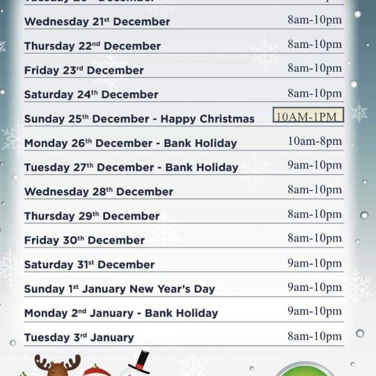 Donegal - CHRISTMAS OPENING HOURS Recent Convenience National Store ...