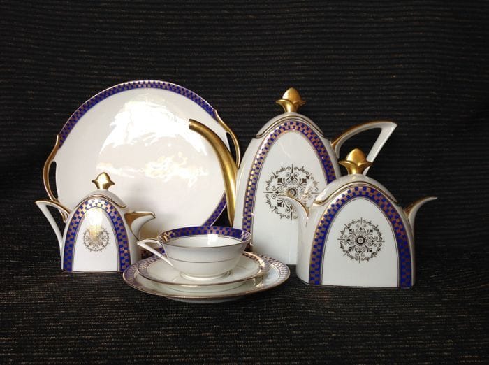 Art Deco coffee and tea set by Jean Boyer, Limoges, France