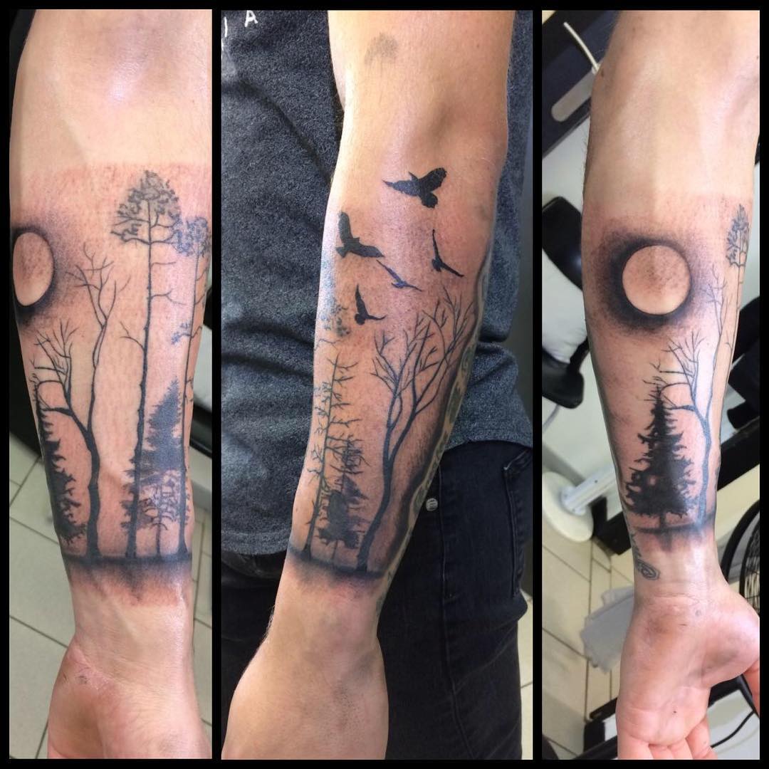 Tatouage Avant Bras Homme Foret